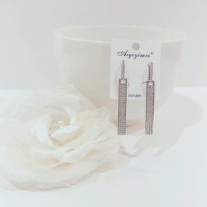 925 Silver Cubic Zirconia Drop Earning